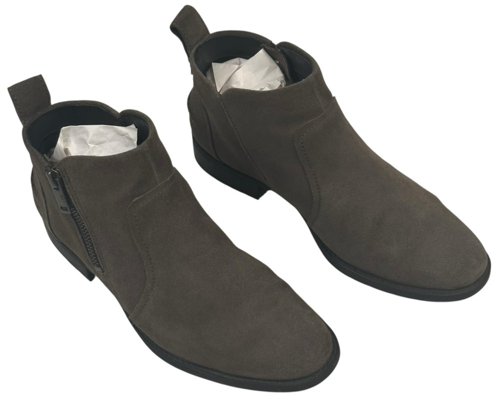 UGG Aureo II Taupe Suede Ankle Boots Womens 7 Side Zip Waterproof 1103725 New
